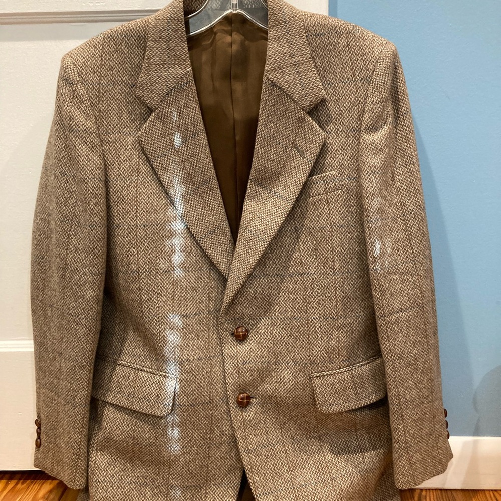 🇬🇧 Woven in Britain! Classic Herringbone Tweed Sport Coat  🇬🇧
